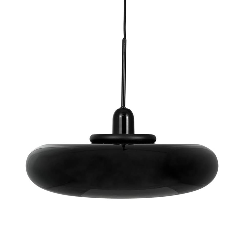 Suspension en métal noir et bois