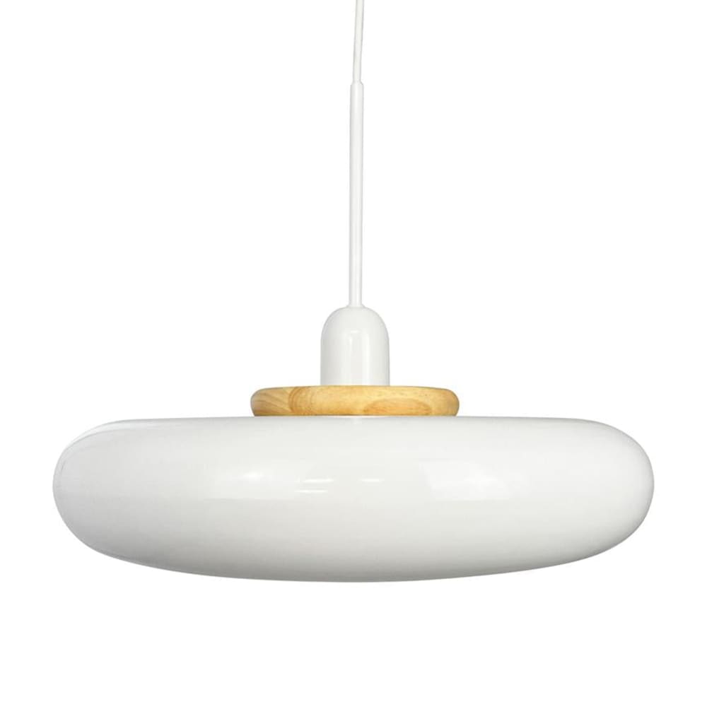 Pendelleuchte aus Metall h36 cm d40 cm, weiß - Maisons Du Monde