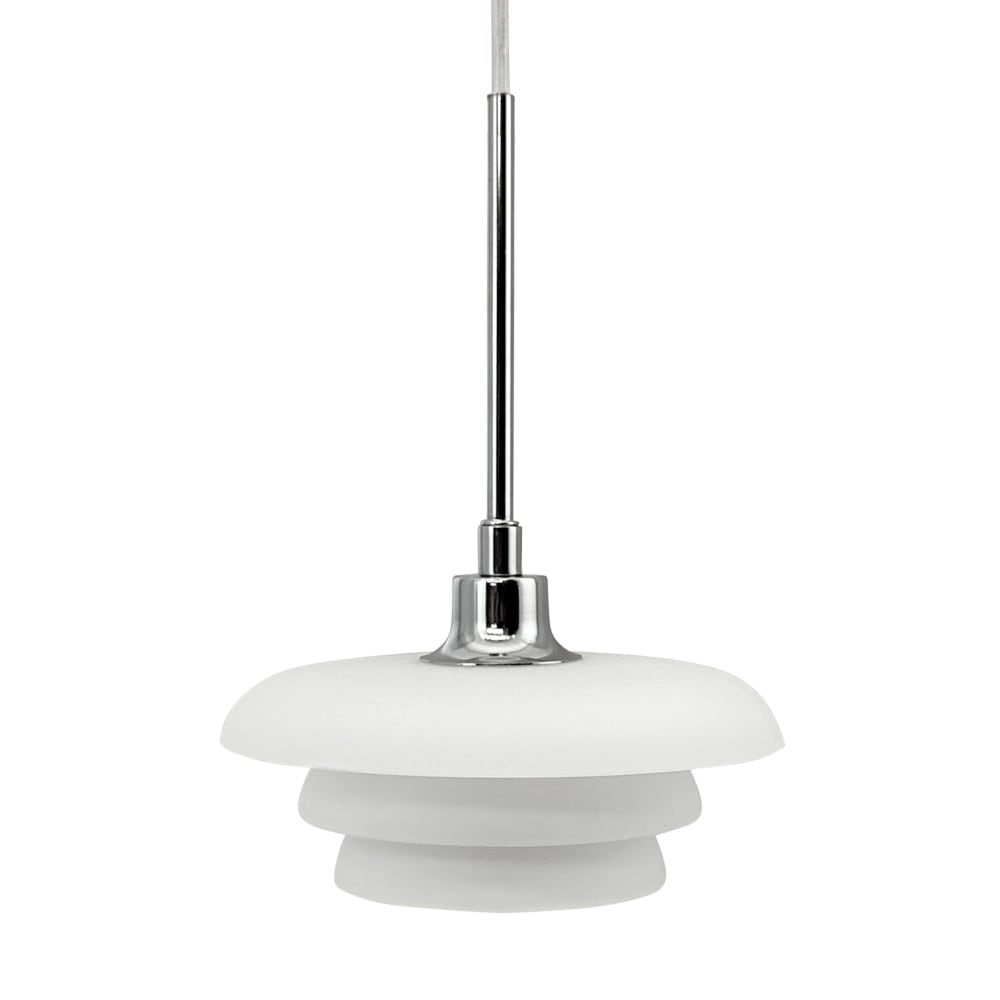 Suspension en verre et chrome D20