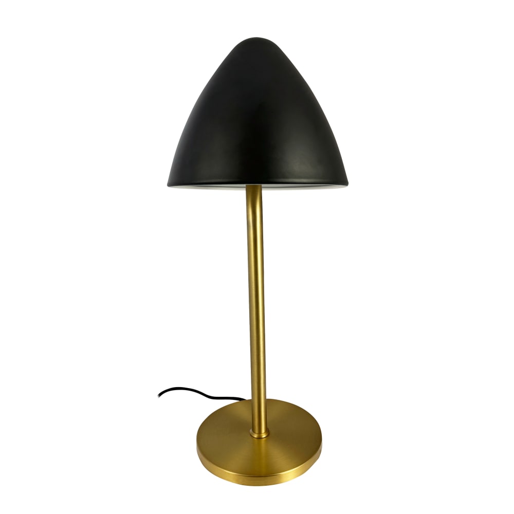 Lampe à poser en Métal, noir et laiton