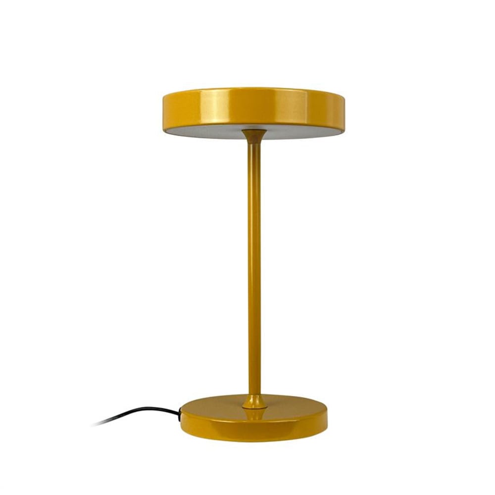 Dyberg Larsen Tischleuchte aus Metall h 25,5 cm d 14 cm, Curry style modern Gold Metall