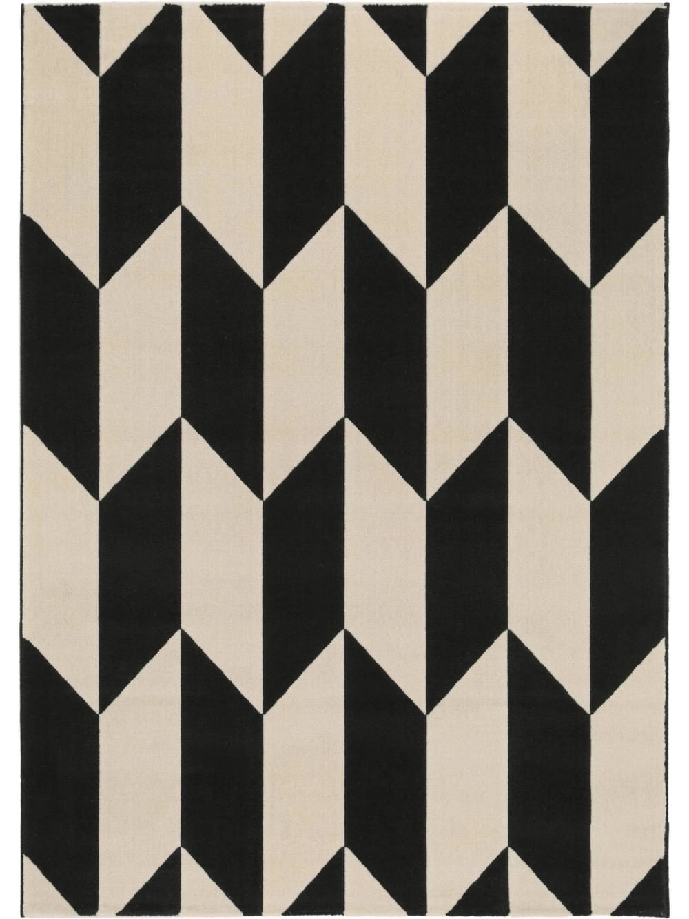 Tapis noir & blanc 140x200
