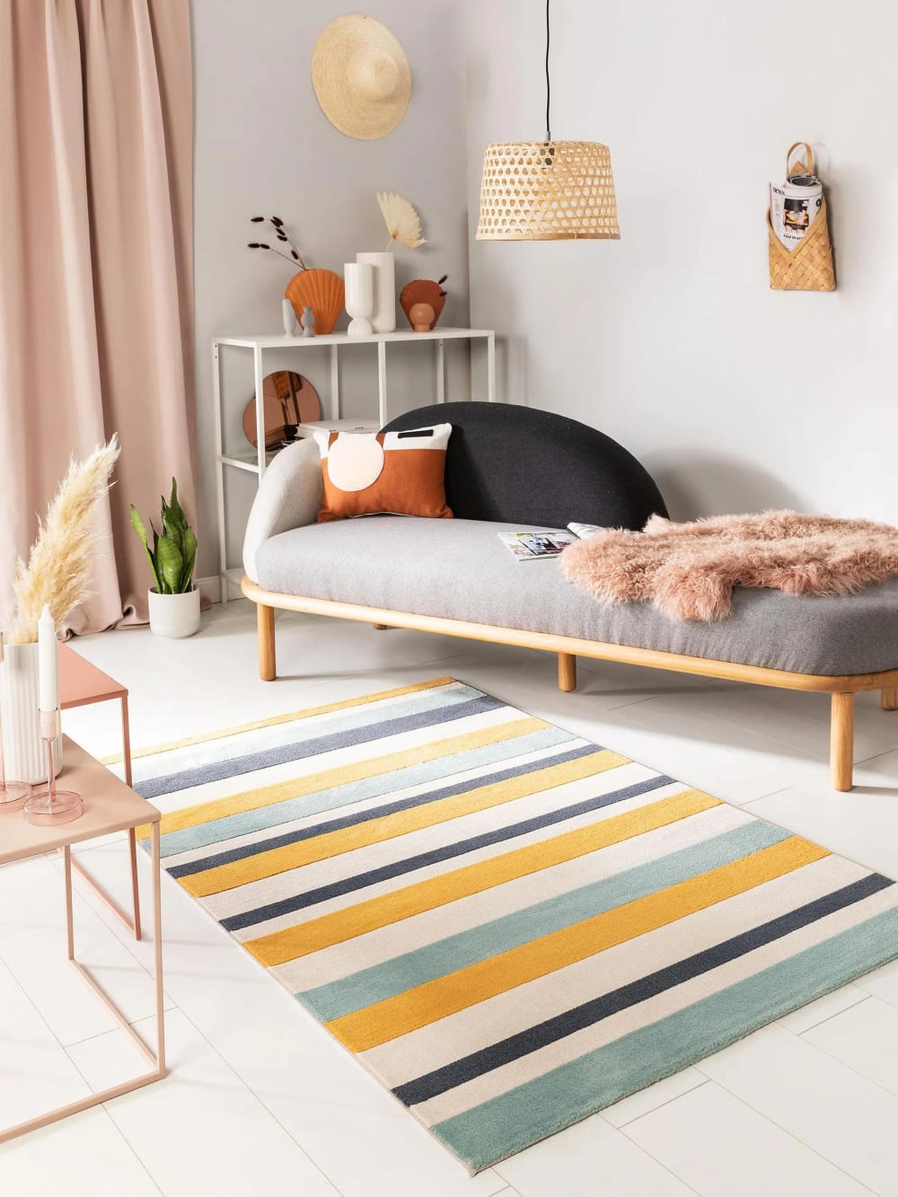 Tapis bleu/jaune 120x170 — vue 3