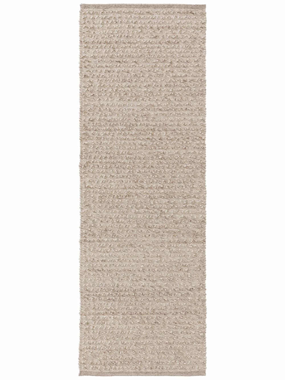 Benuta Wollteppich beige 80x250 style modern - Wolle