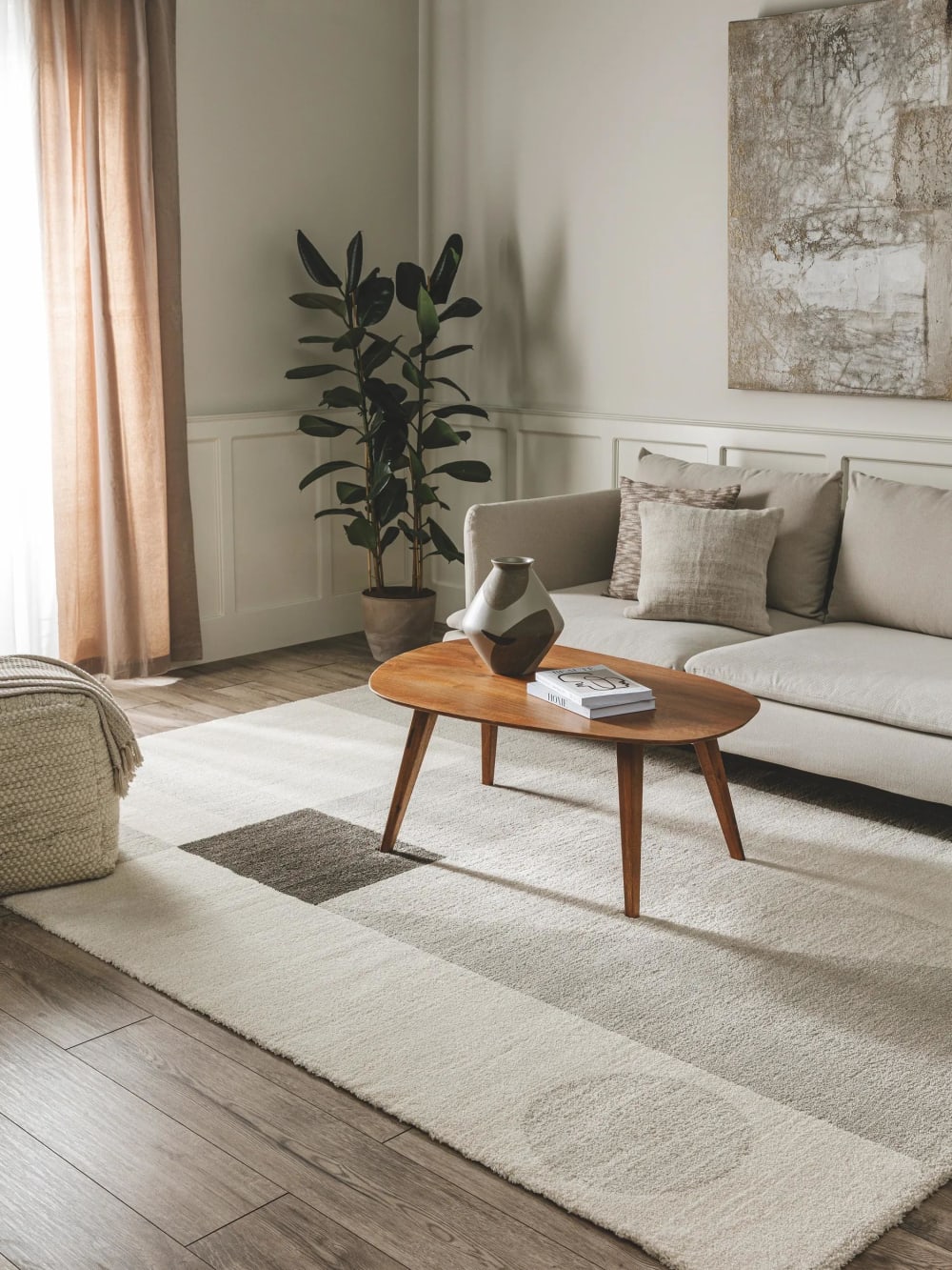 Tapis crème/gris 120x170 — vue 3