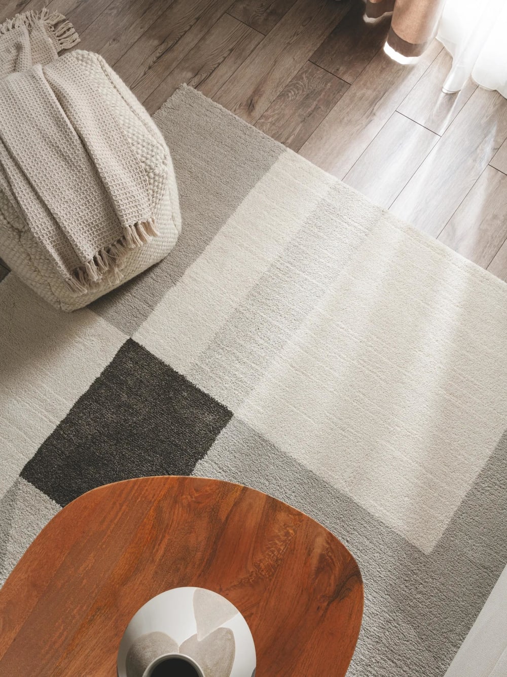 Tapis crème/gris 120x170 — vue 4