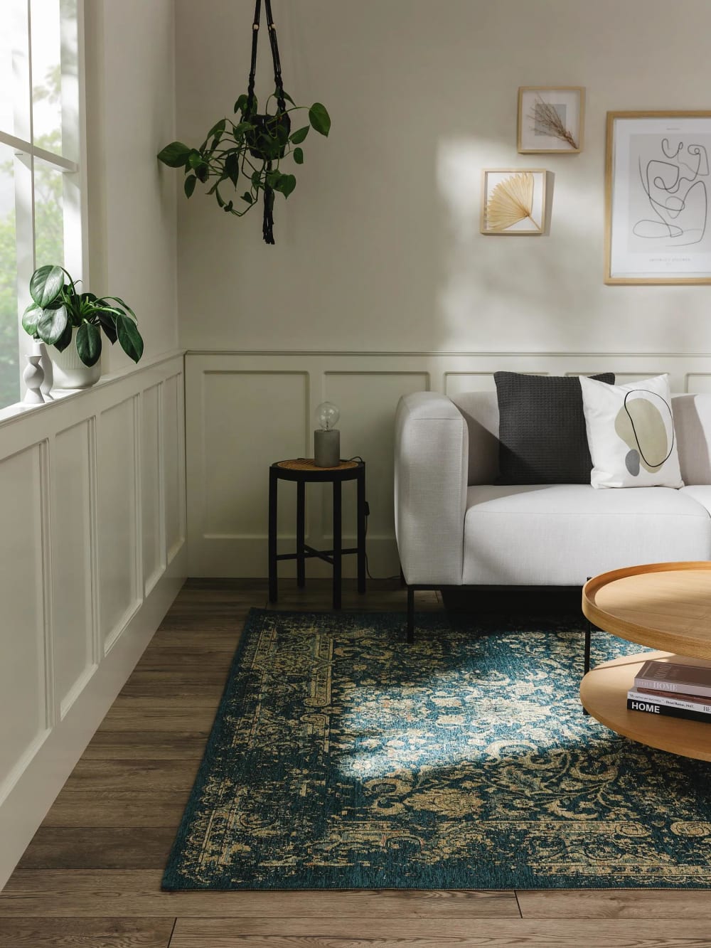 Tapis tissé à plat bleu 100x160 — vue 3