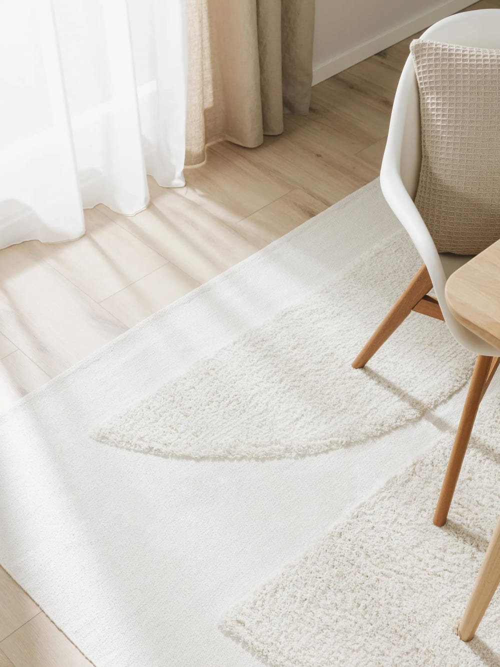 Tapis en coton crème 160x230 — vue 4