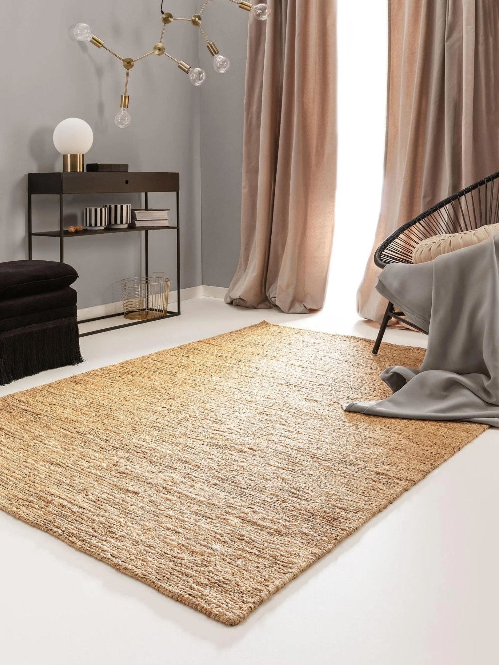 Tapis de jute marron clair 80x150 — vue 3