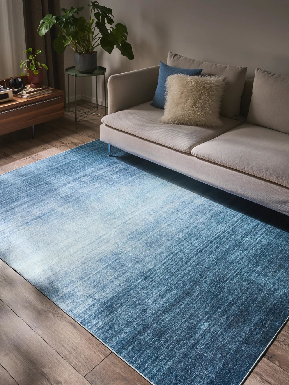 Tapis bleu 120x170 — vue 3