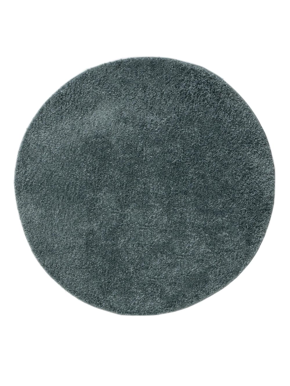 Tapis à poils longs bleu D 80 rond