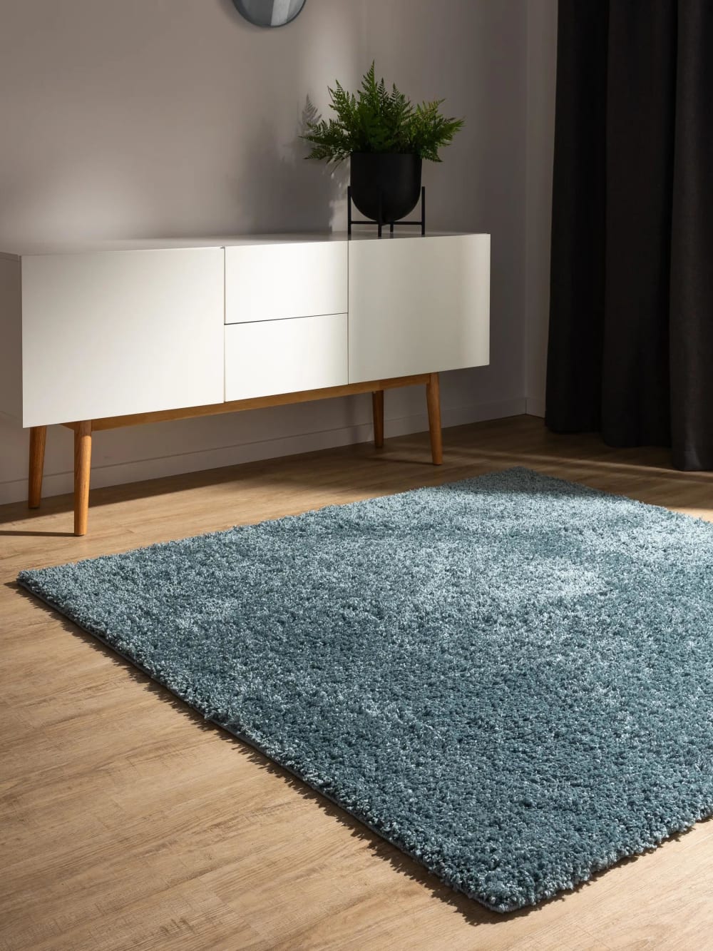 Tapis à poils longs bleu 200x200 — vue 3