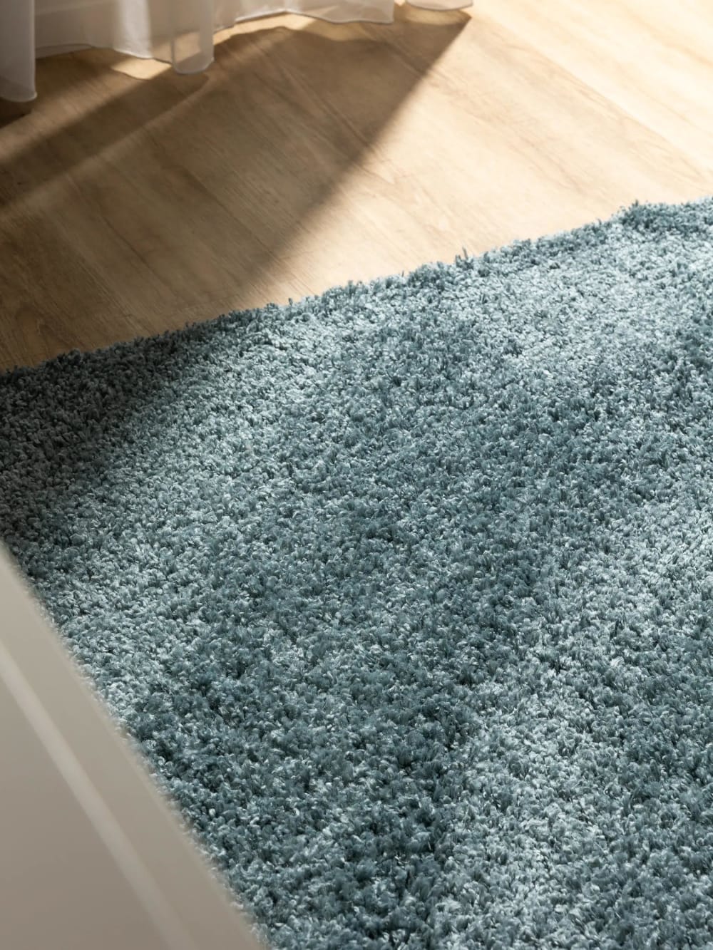 Tapis à poils longs bleu 200x200 — vue 4