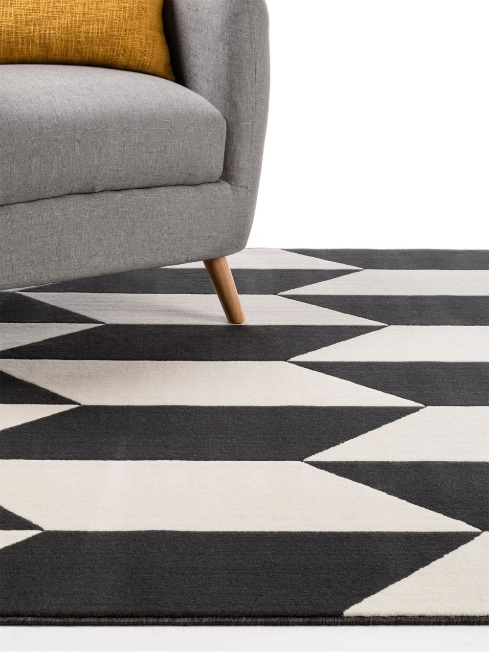 Tapis noir & blanc 120x170 — vue 4