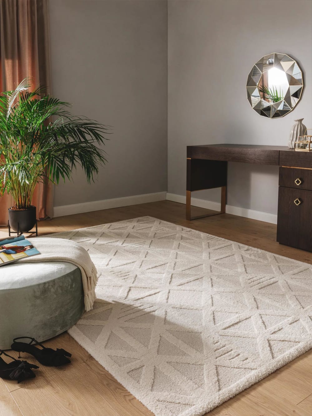 Tapis crème/beige 200x290 — vue 3