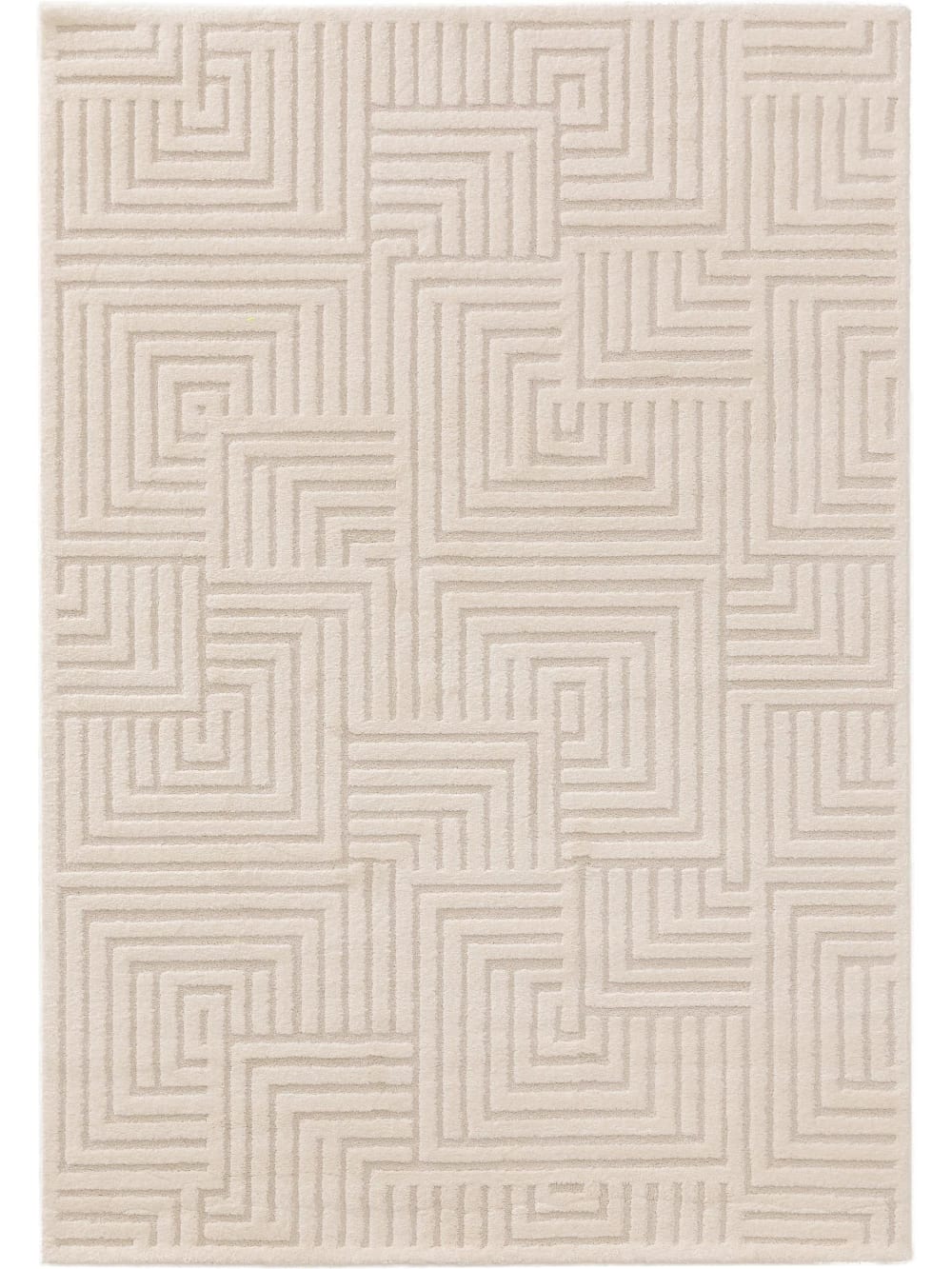 Benuta Teppich cream/beige 140x200 style modern - Pvc - Polyvinlychlorid