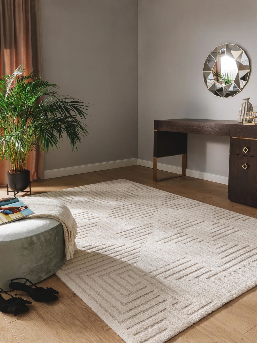 Tapis crème/beige 140x200 — vue 3