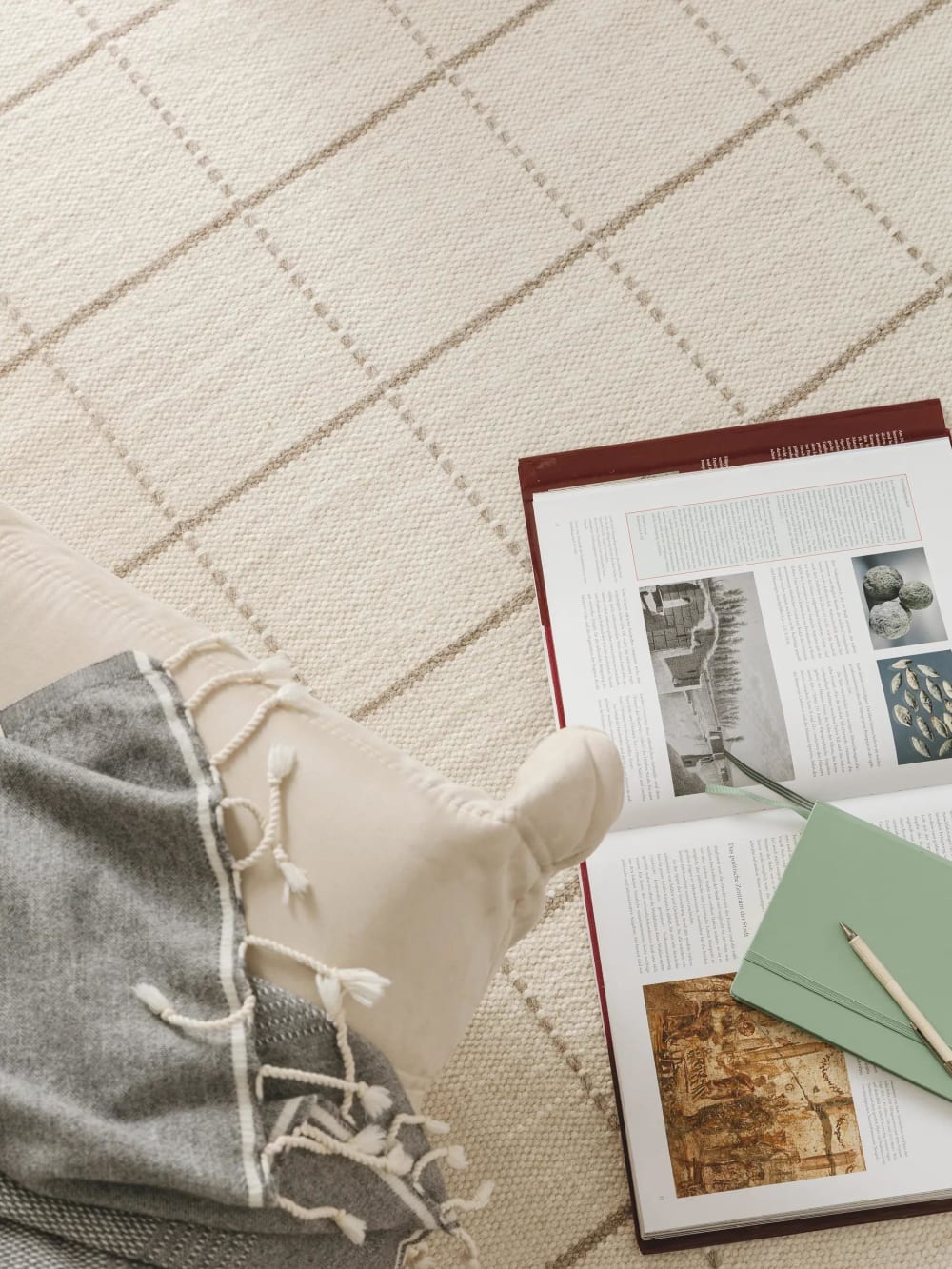 Tapis de laine crème 120x170 — vue 4