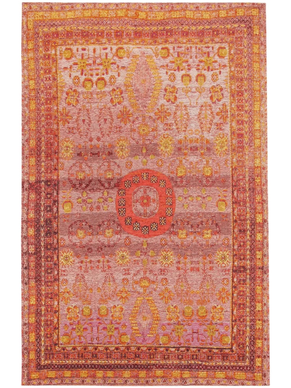 Tapis tissé à plat rouge 75x165