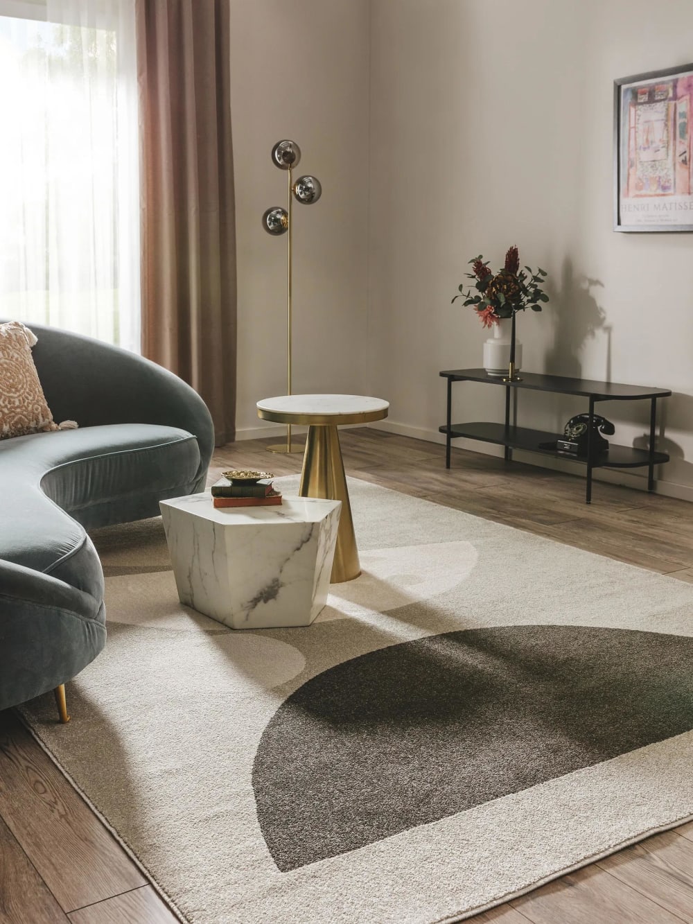 Tapis crème/anthracite 120x170 — vue 3