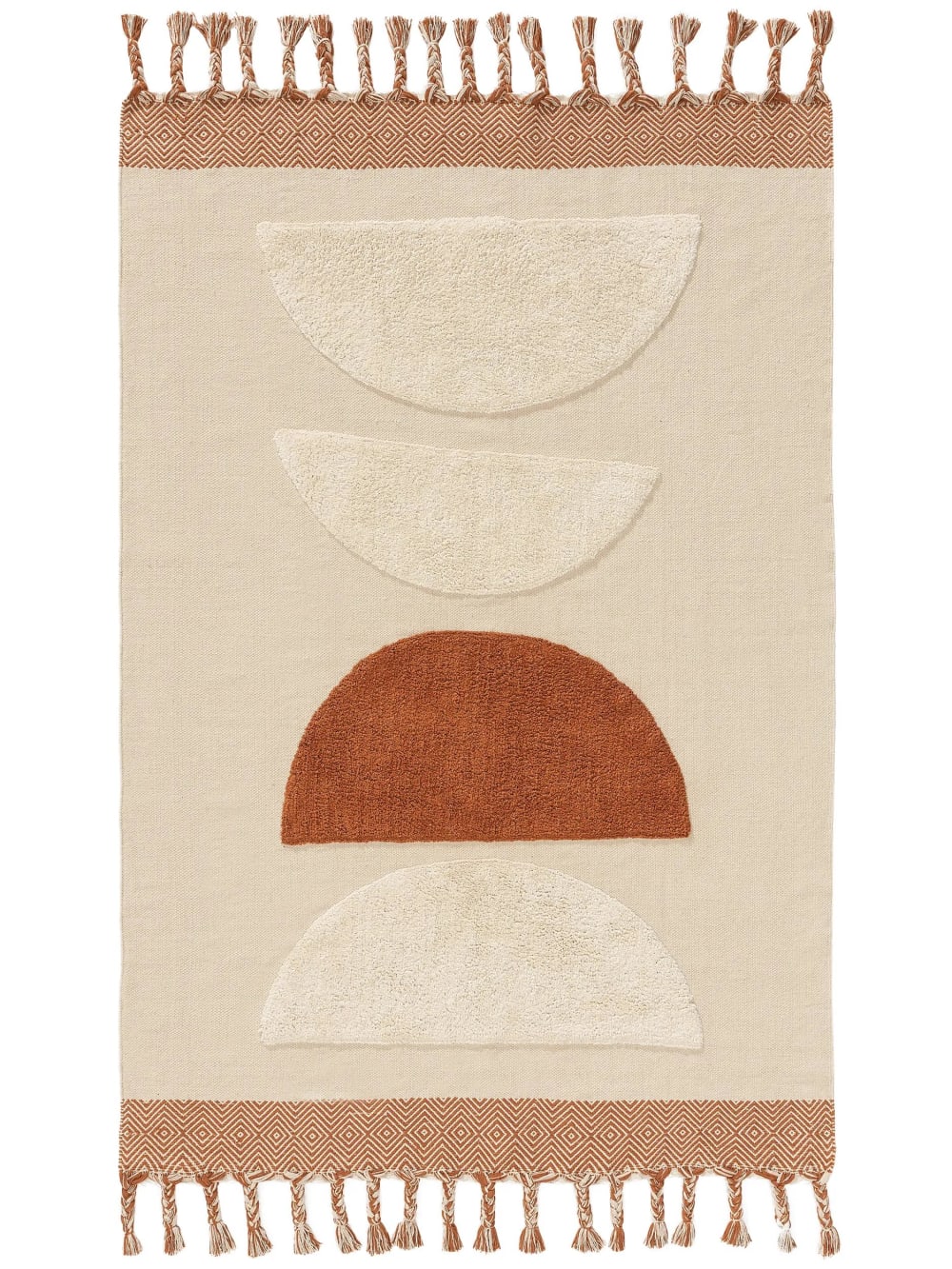 Benuta Baumwollteppich orange 120x170 style modern orange Baumwolle