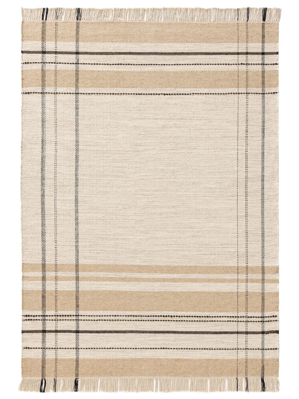 Tapis de laine beige