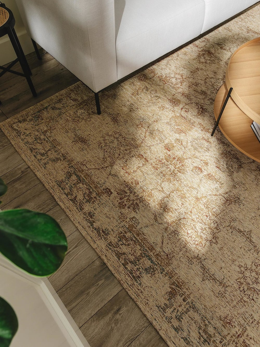Tapis tissé à plat beige 80x165 — vue 4
