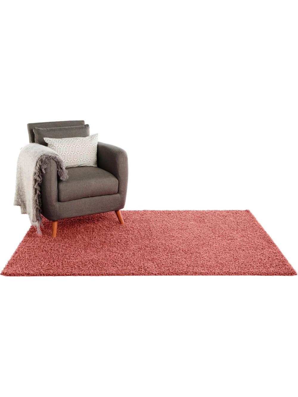 Tapis à poils longs rose 120x170 — vue 3