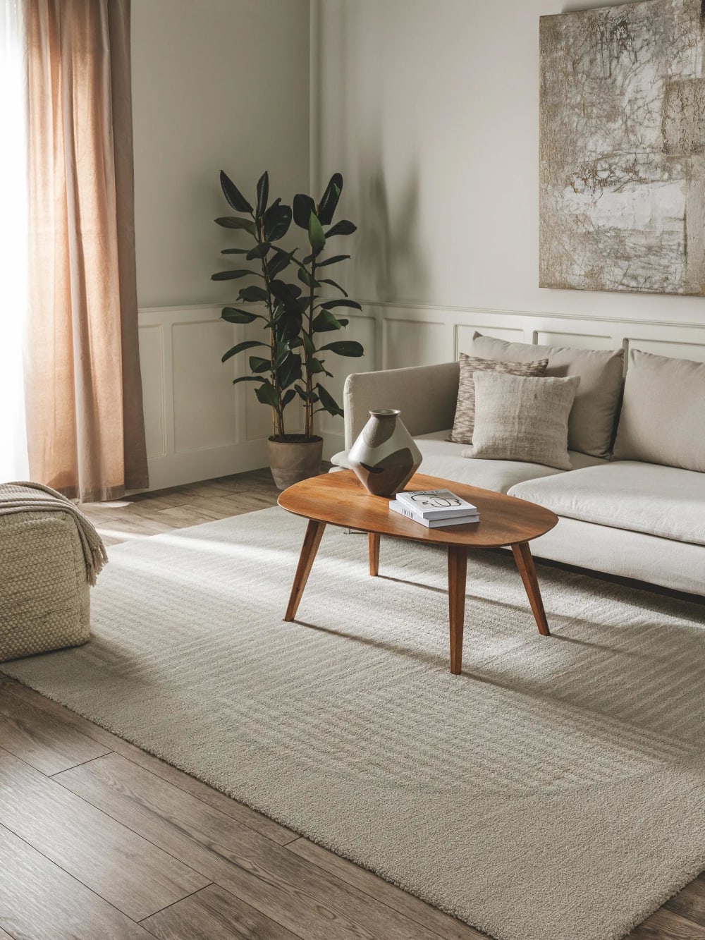 Tapis gris clair 120x170 — vue 3