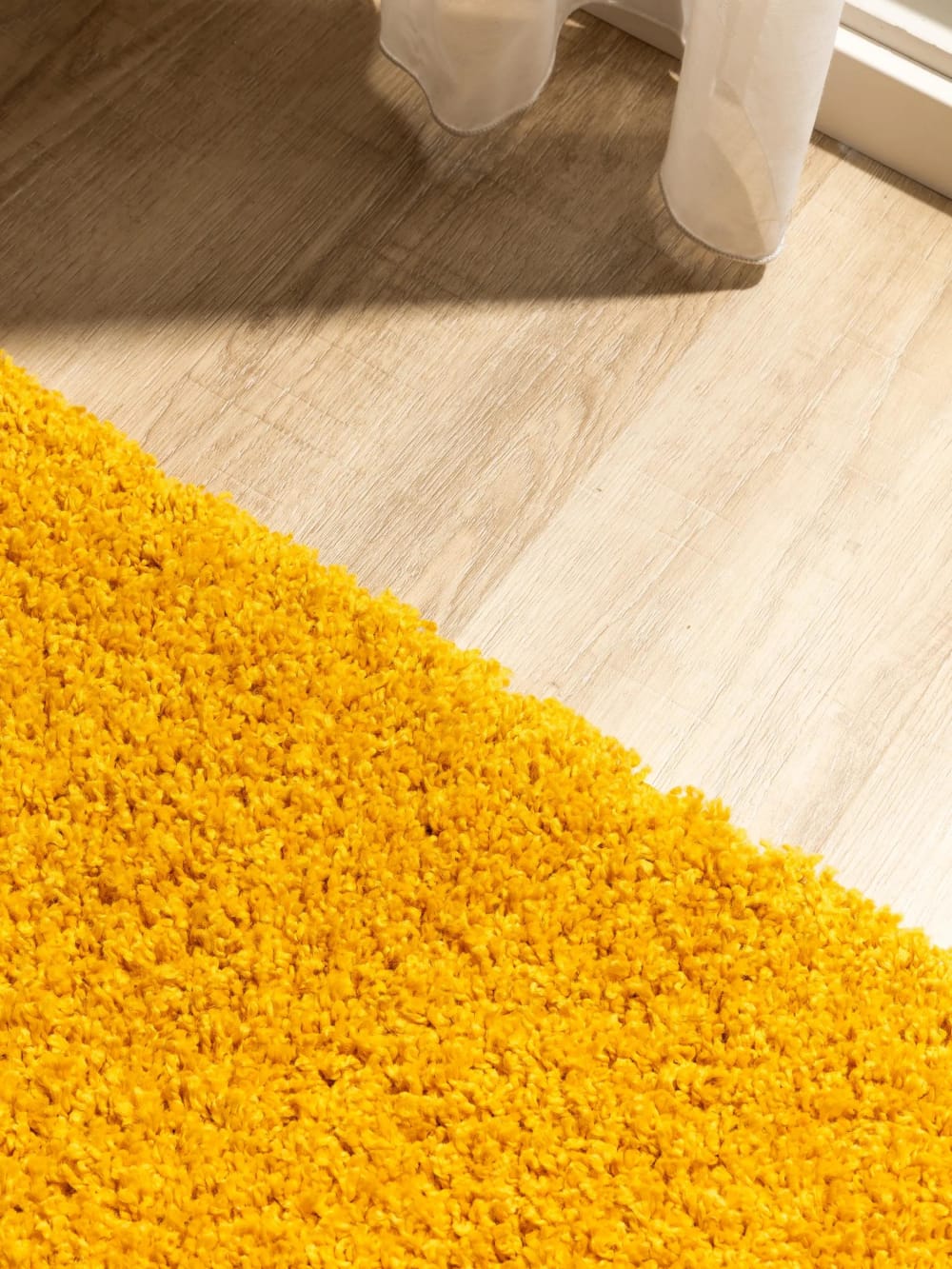 Tapis à poils longs jaune 120x170 — vue 4