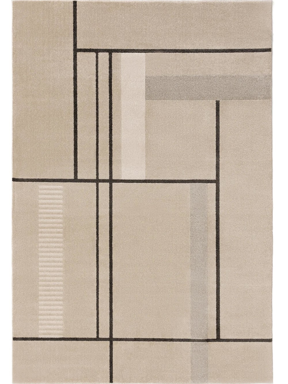Tapis crème/anthracite - 200x290