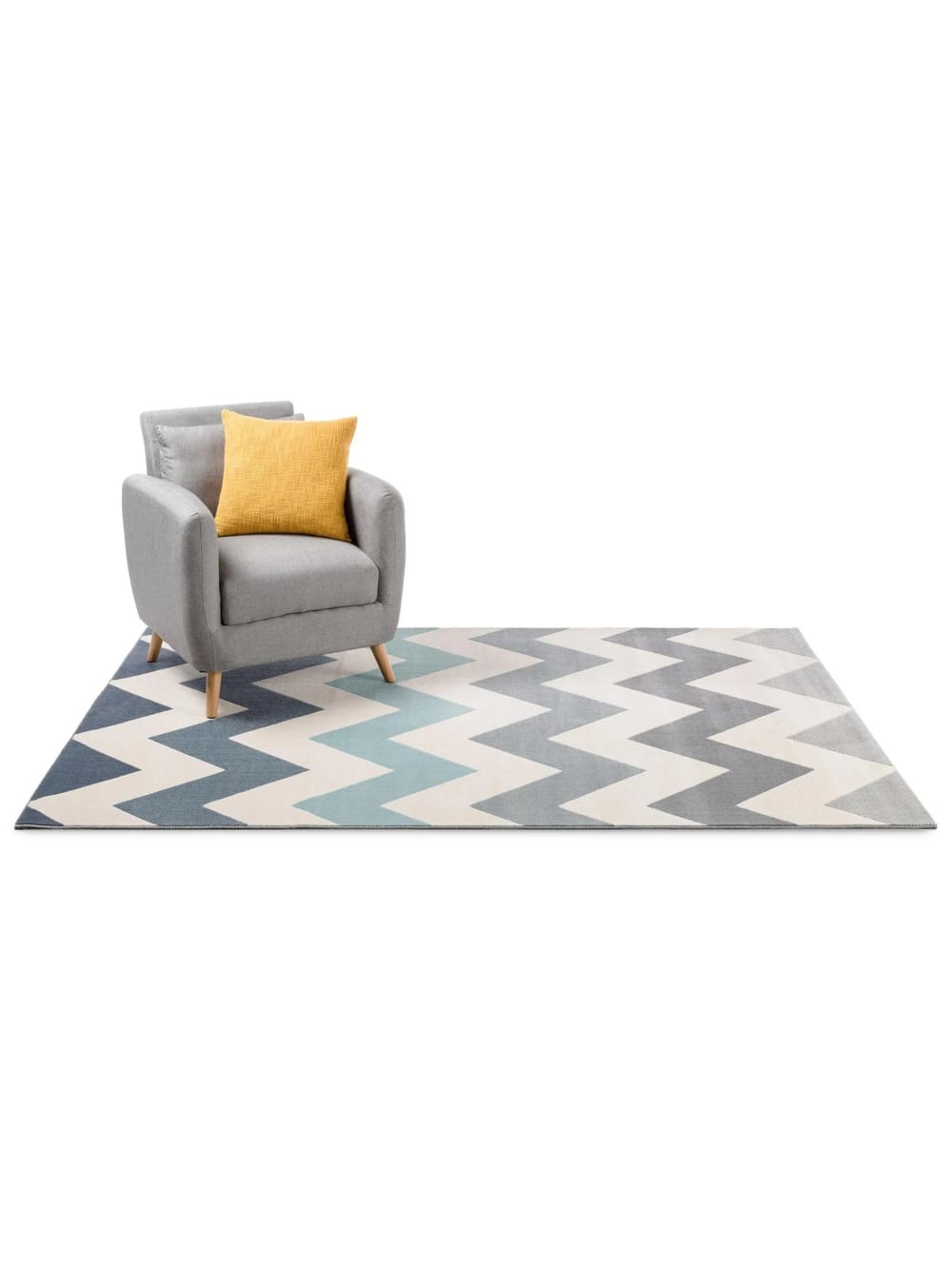 Tapis bleu 160x230 — vue 3