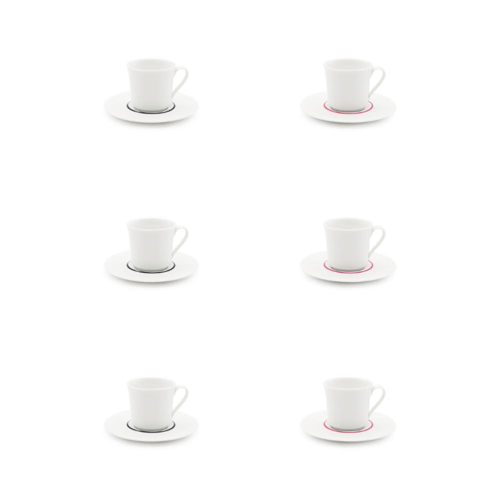 Coffret 6 services à café ligne