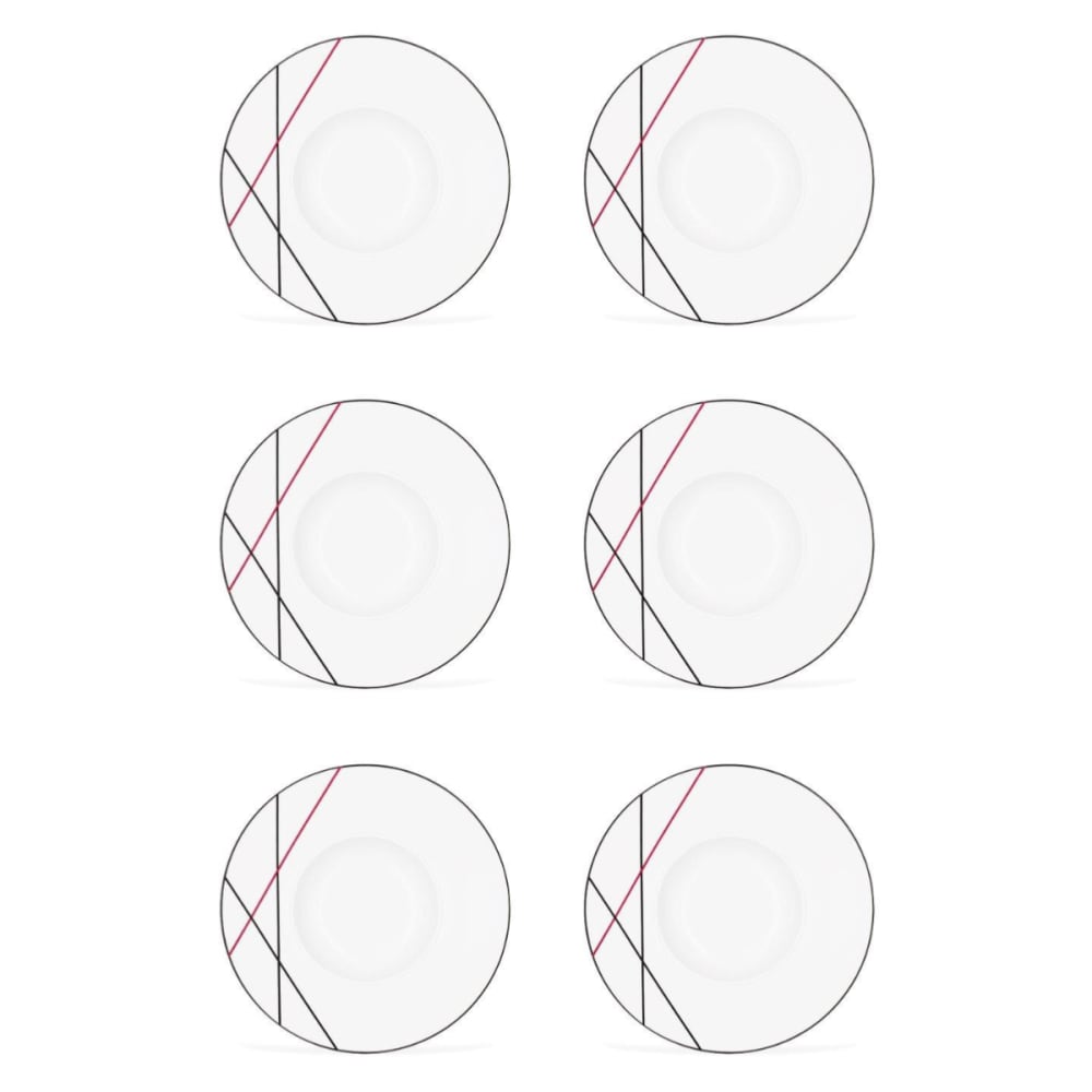 6 assiettes creuses 30cm - bistrot