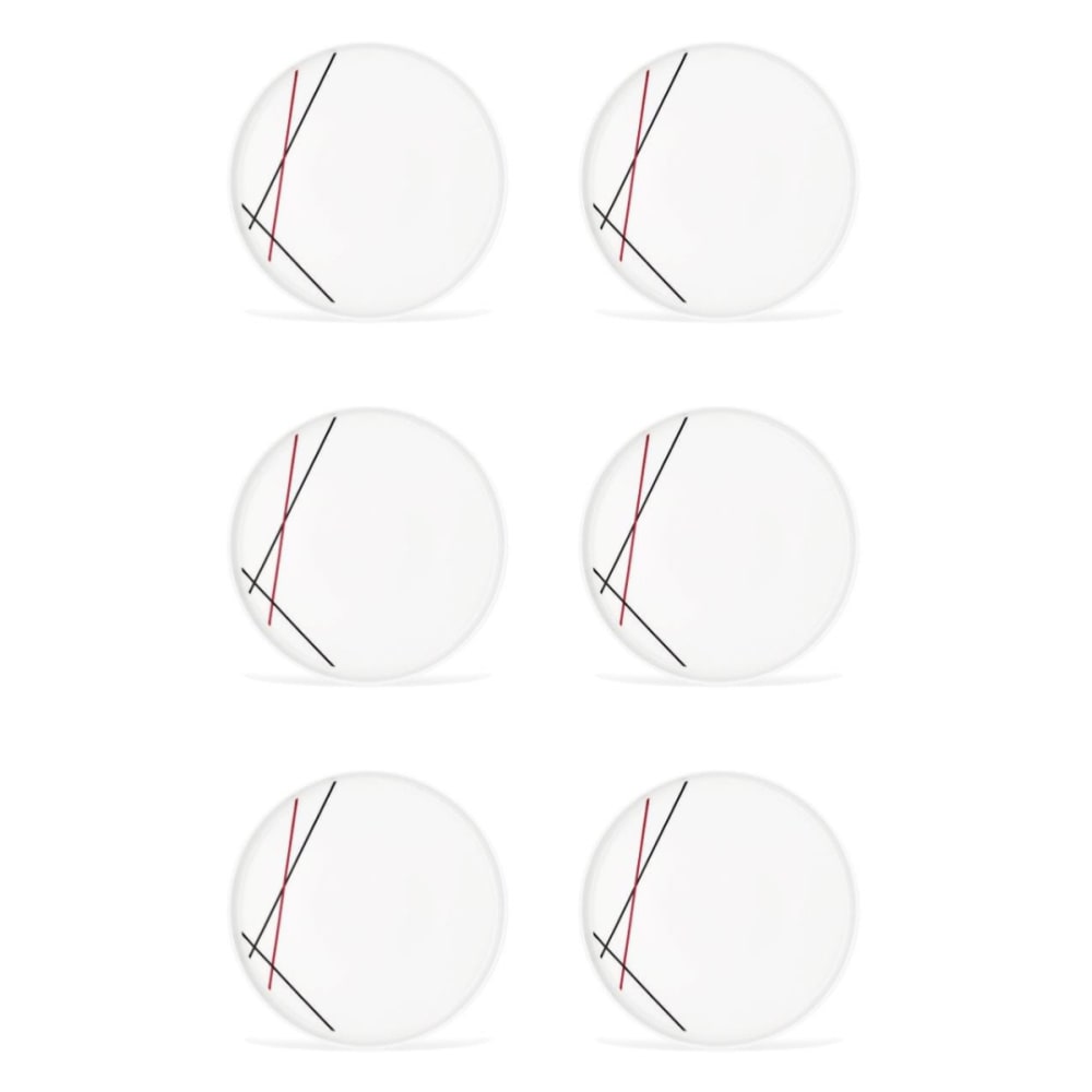 6 assiettes plates 27,5cm - bistrot