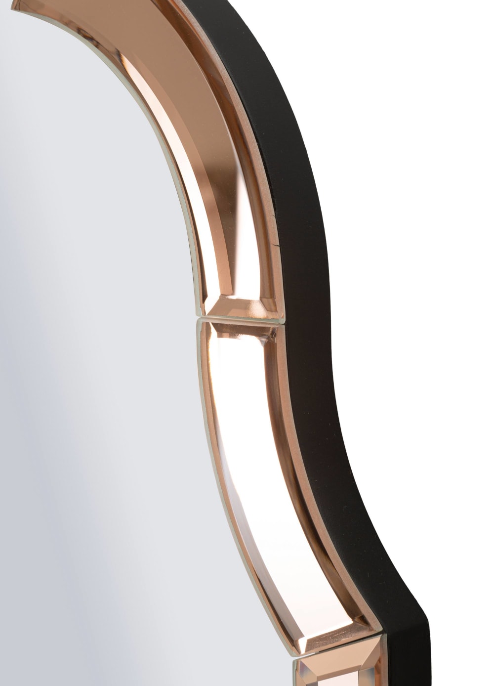 Miroir mural avec cadre en verre rose 55x2x150 cm