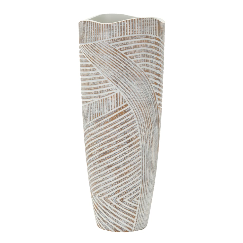 Vase en résine blanche ø 18x45 cm