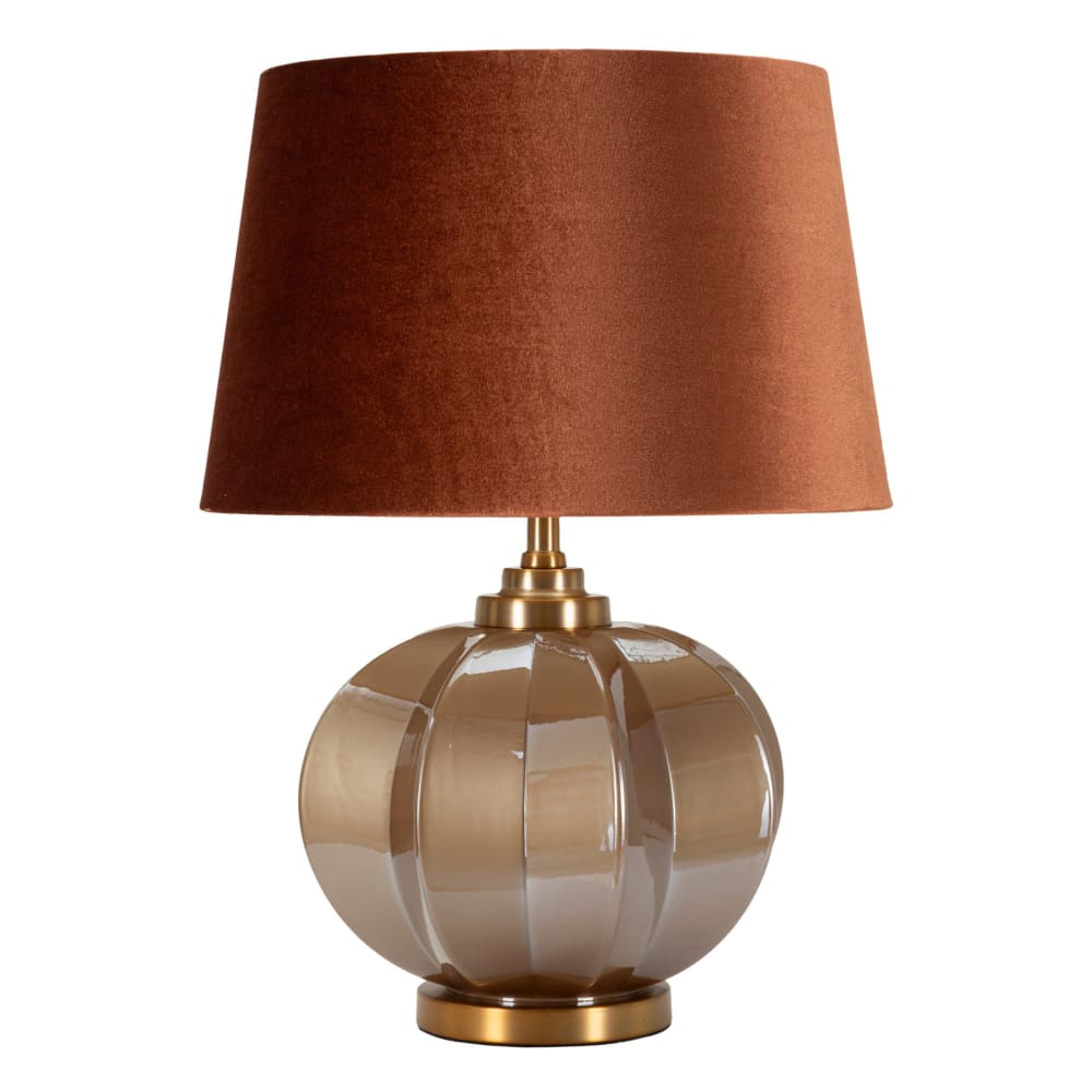 Lampe de table en verre marron cm ø 40,5x57