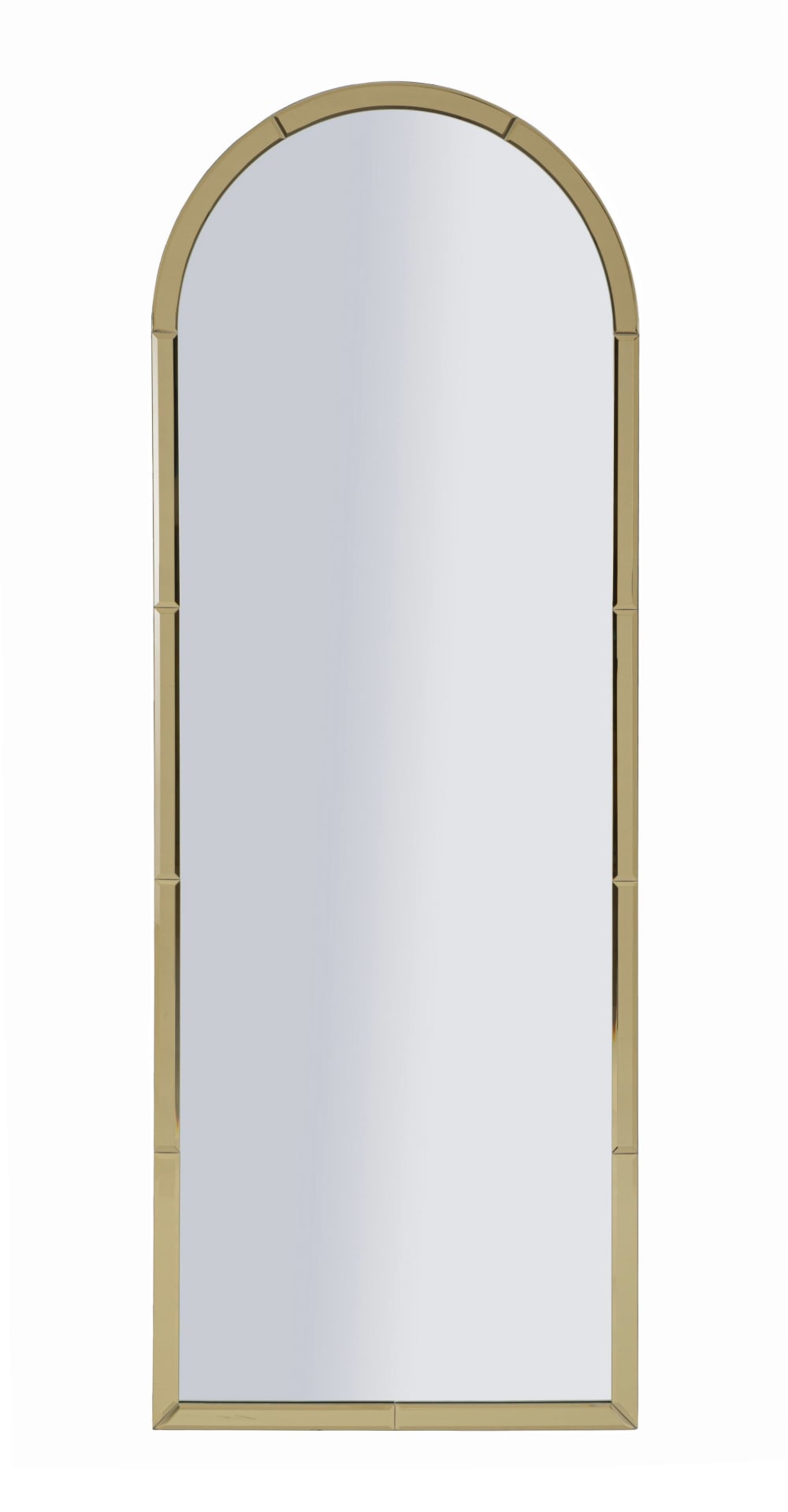 Miroir mural avec cadre en verre doré 55x2x150 cm