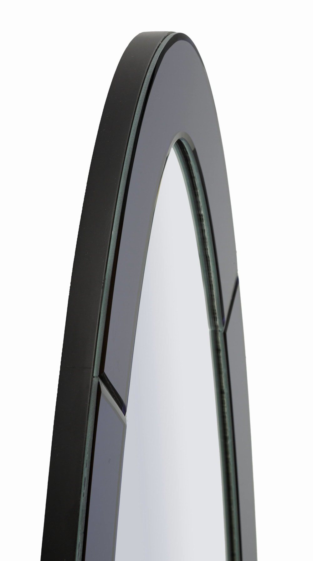 Miroir mural avec cadre en verre bleu 55x2x150 cm