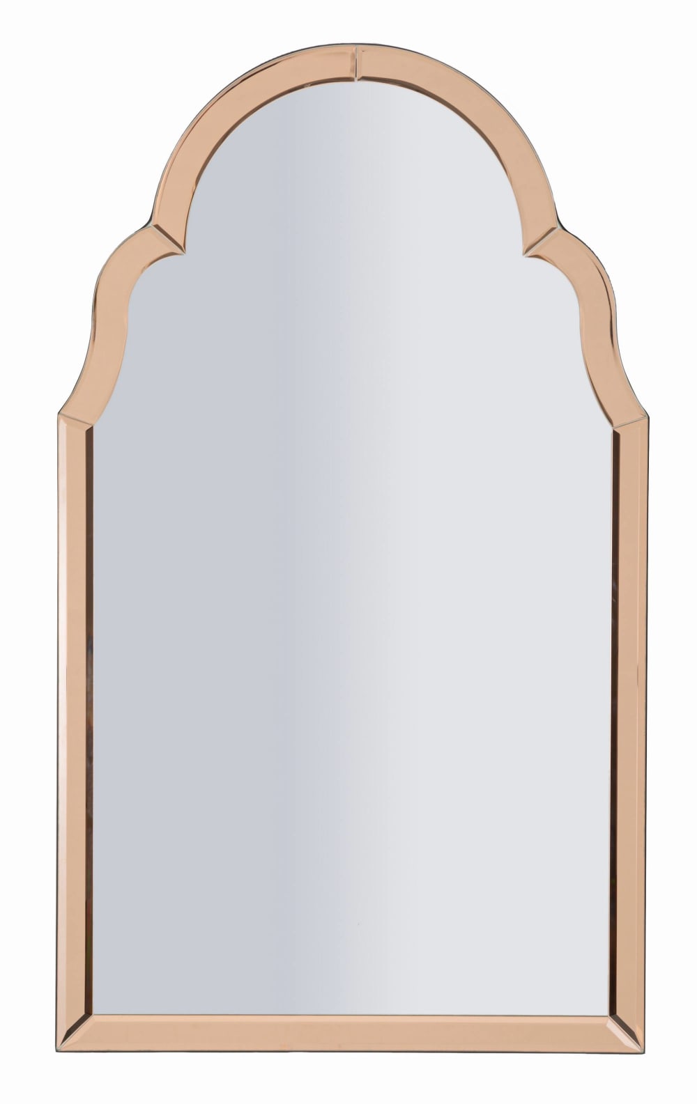 Miroir mural avec cadre en verre rose 47x1x80 cm