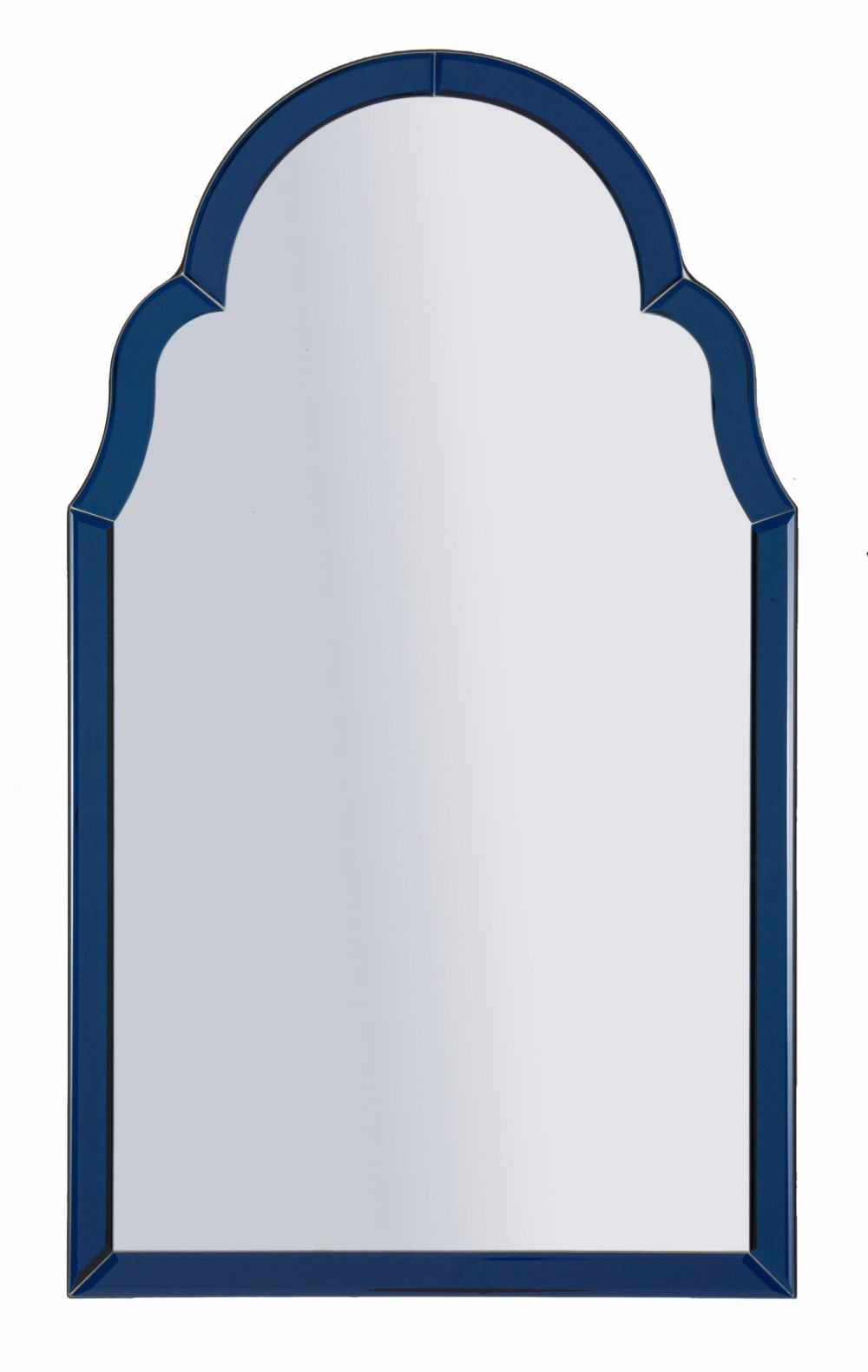 Miroir mural avec cadre en verre bleu 47x1x80 cm