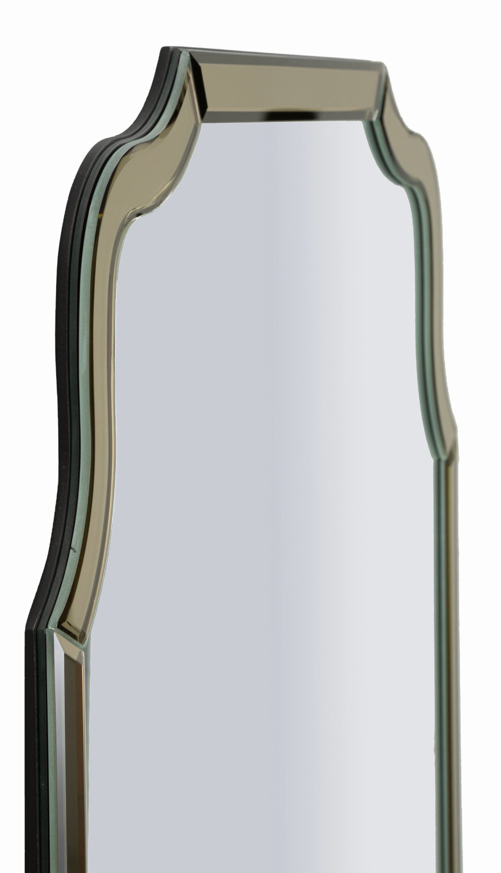 Miroir mural avec cadre en verre doré 60x1x90 cm