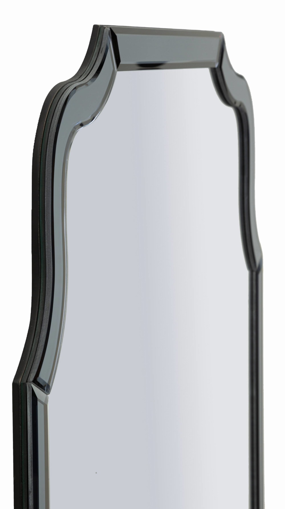 Miroir mural avec cadre en verre gris 60x1x90 cm