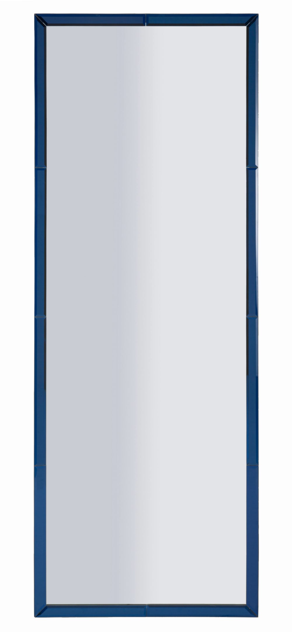 Miroir mural avec cadre en verre bleu 55x2x150 cm