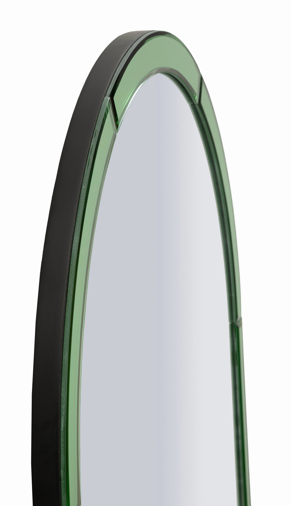 Miroir mural avec cadre en verre vert 55x2x150 cm