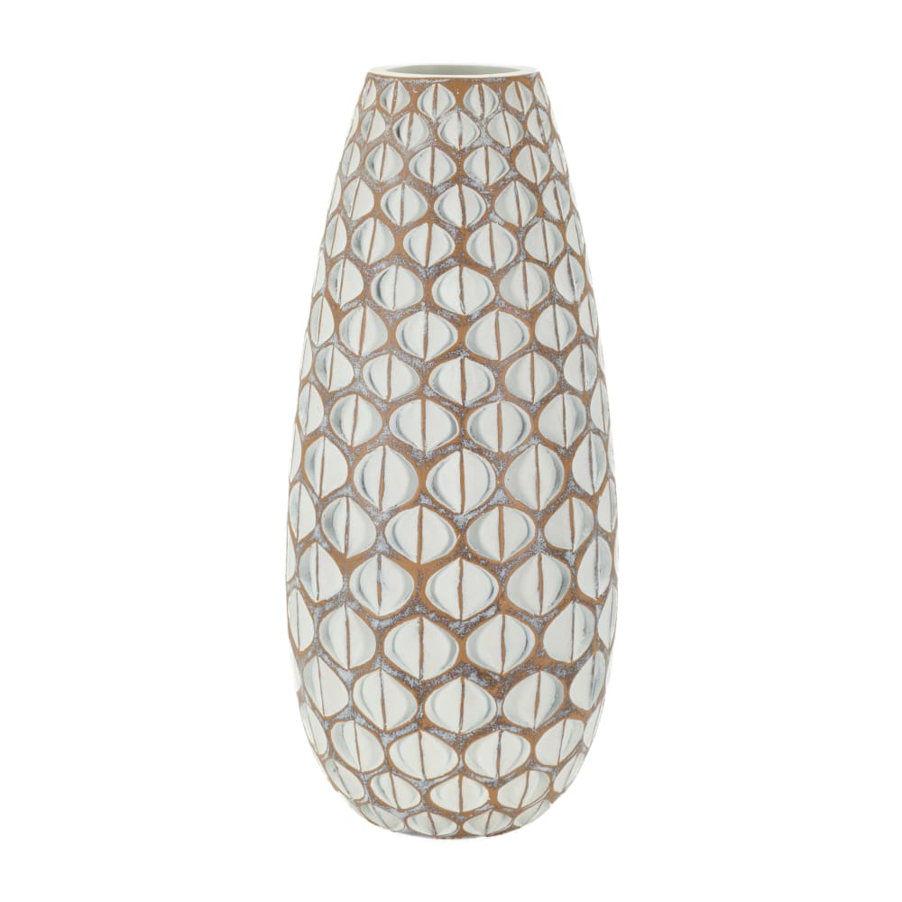 Vase en résine blanche ø 20x45,5 cm