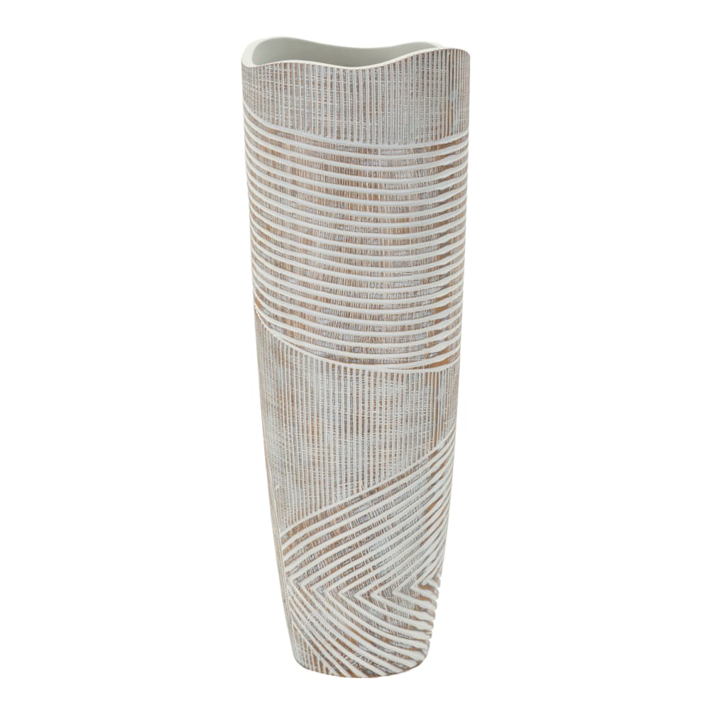 Vase en résine blanche ø 19x55 cm