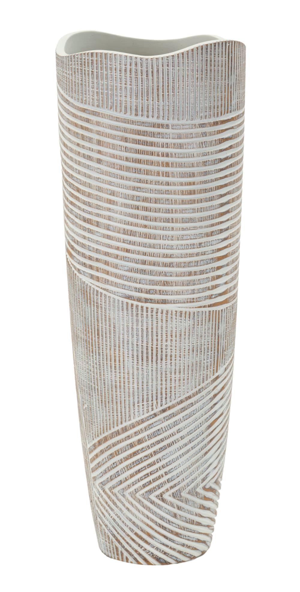 Vase en résine blanche ø 19x55 cm