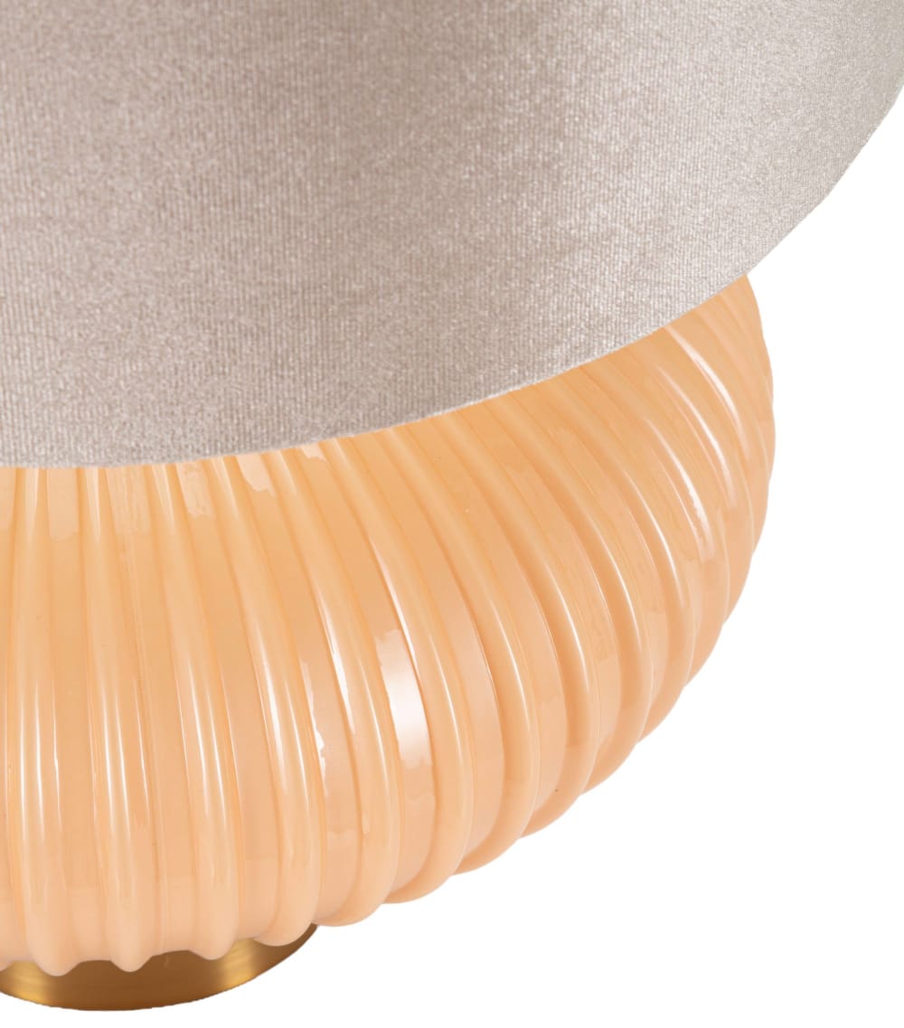 Lampe de table en verre nacré cm ø 33x49 — vue 4